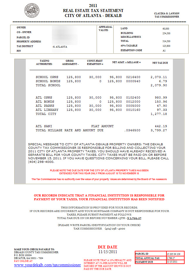 Atlanta DeKalb County Property Tax Calculator. Millage Rate